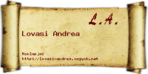 Lovasi Andrea névjegykártya